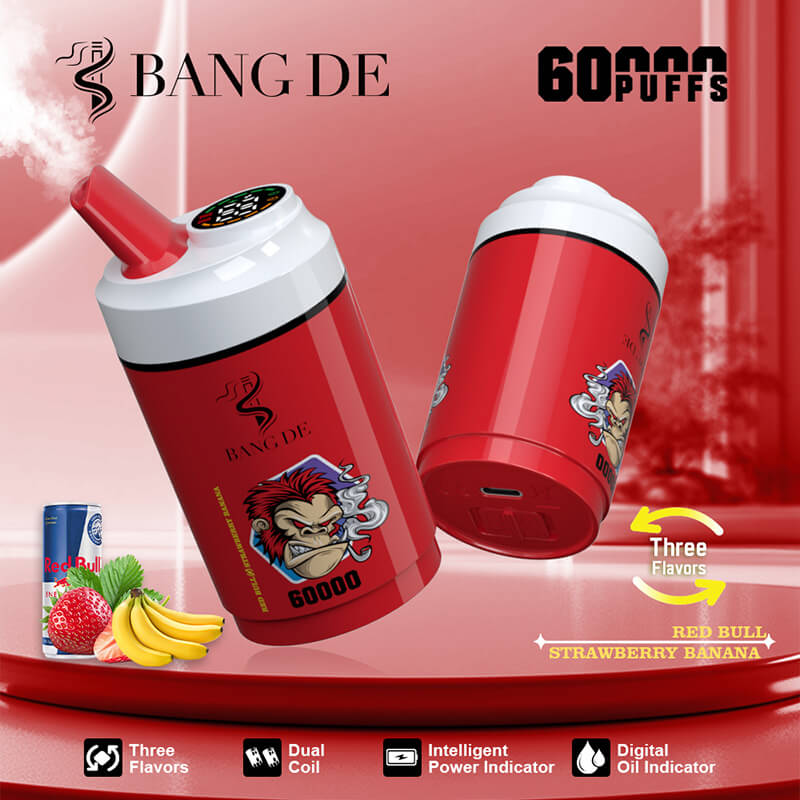 Bang DE 60K 3 in 1 Flavors Hot-Selling Model Wholesale Deal-850mAh battery, 60ml E-liquid, Multiple Nicotine 12 Flavors