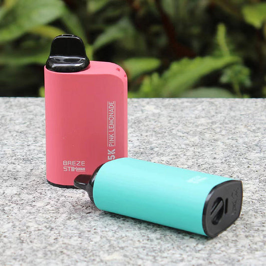 Breze Stiik Box Pro 5000 Puffs Vape Disposable 950mah Rechargeable Battery Pen Electronic Cigarettes Puff 5k 2% 5% 12ml Prefilled Pod Mesh Coil Adjustable Airflow