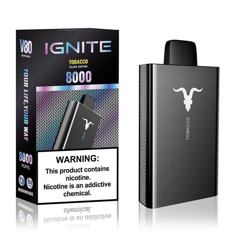 IGNITE V80 – 18K Puffs Disposable Vape | 5% Tobacco-Derived Nicotine