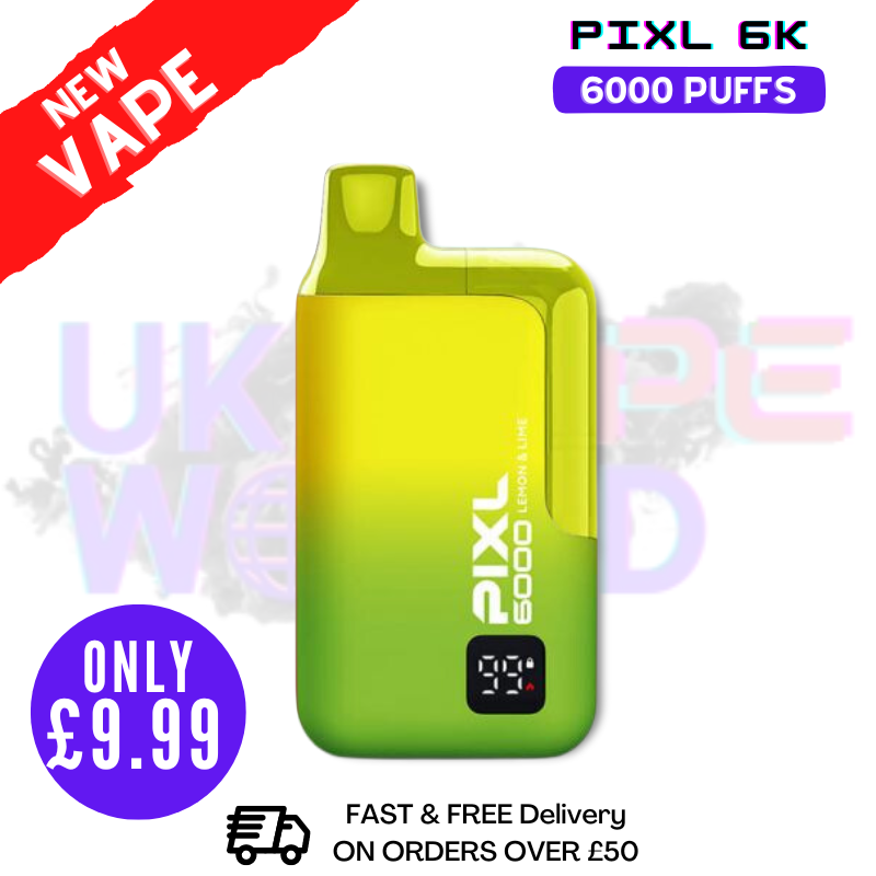 Lemon & Lime Pixl 6000 6K Puff Box Of 10 - ONLY £74.99