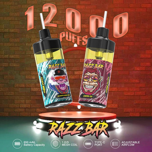 Original Factory Razz Bar 12000 Puffs Disposable Oil Refillable Vape E-Cigarettes Puff 12k Eu Warehouse
