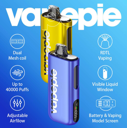 VAPEPIE MAX 40000 VAPEPIE PRO 40000 Puffs – the biggest puffs ever. Ultra-long-lasting disposable vape with 40,000 puffs. Best flavor & battery life!