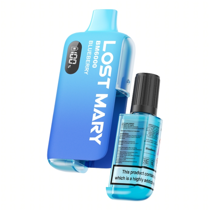 Pack of 5 BM6000 Disposable Vape Kit USB-C 10ml e-liquid capacity 650mAh rechargeable TPD UK