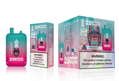 Bang King 25000 Puffs - 46mL Dual Tank (0% to 5% Nicotine)  650mAh Battery 12 Flavors