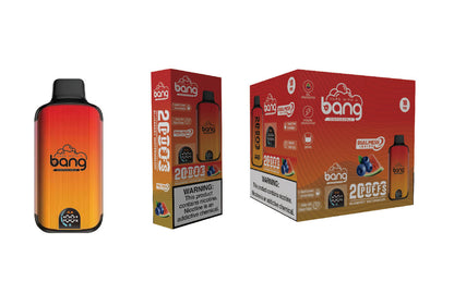 Bang Disposable Vape 20000 puffs Original Randm Tornado(0% to 5% Nicotine) Digital Smart Screen 25.0mL 650mAh 12 Flavors