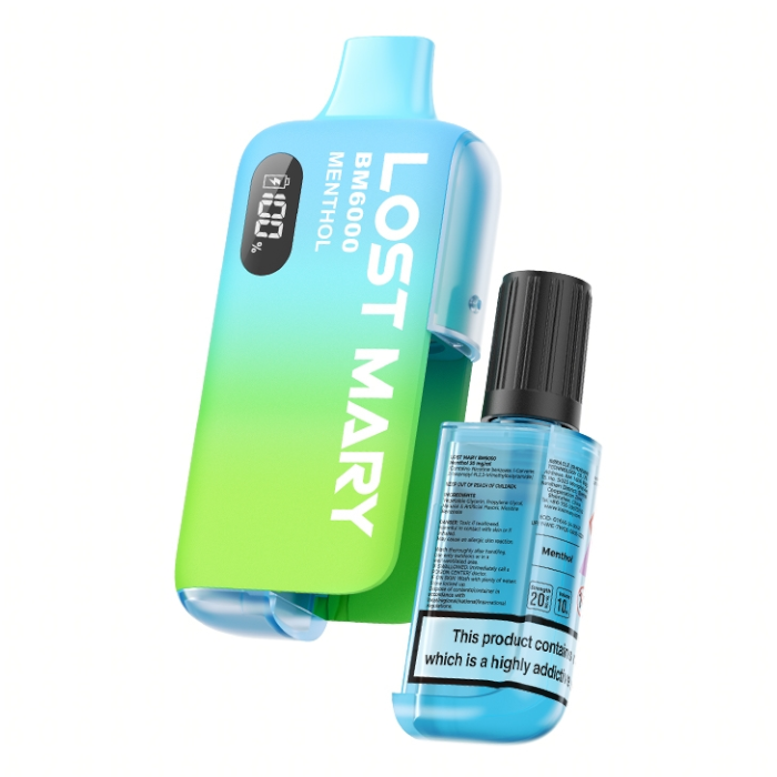 Pack of 5 BM6000 Disposable Vape Kit USB-C 10ml e-liquid capacity 650mAh rechargeable TPD UK