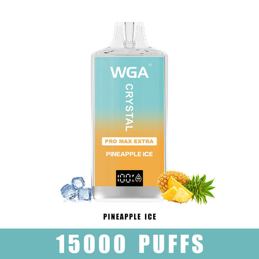 wga vape Crystal PINEAPPLE ICE Pro Max Extra 15000 Puffs Disposable Vape