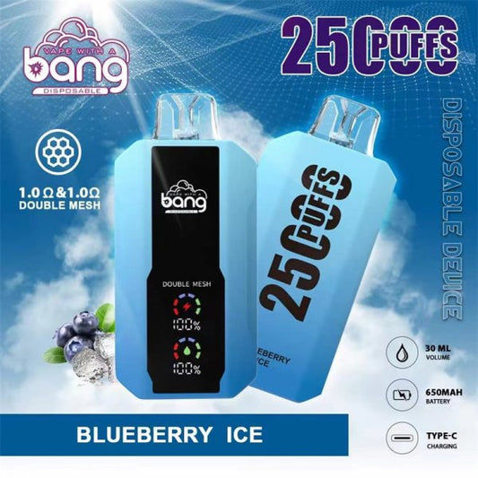 BANG 25000 Puffs Vape 25K Disposable Vape Pen E Cigarette Prefilled 30ml 650mAh