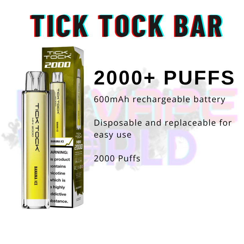 Strawberry Blue Razz Tick Tock Mini 2000 Puff Kit