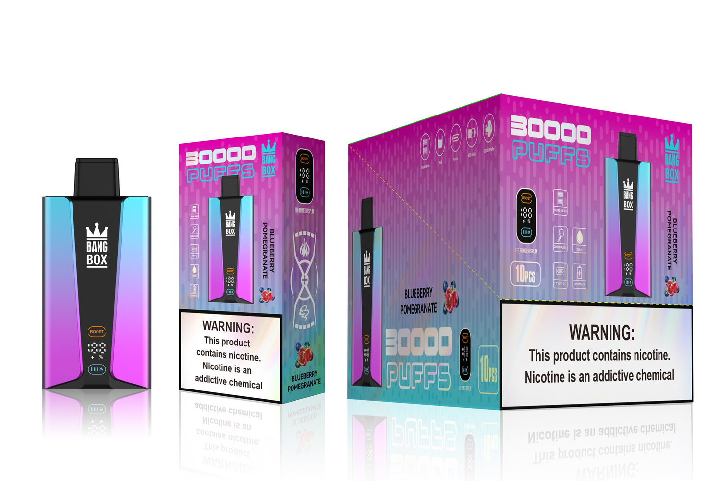 BANGBOX 30000 Puffs Disposable Vape Wholesale-850mAh Battery, 40ml E-liquid, Multiple Nicotine 12 Flavors