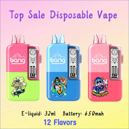 Bang Disposable 32k Puffs Vape Bulk Price and Best Sale-650mAh Battery, 32ml E-liquid, Multiple Nicotine 12 Flavors