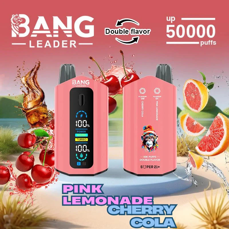 Bang Leader 50000 Puffs Disposable Vape (0%-5% Nicotine) – Dual Pods(20mL+20mL) Unmatched Performance 650mAh 12 Flavors