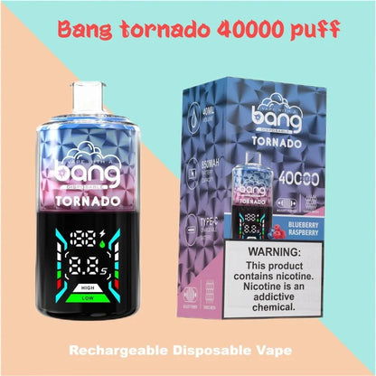 Bang With A Vape 40000 Tornado Wholesale Factory Price Good Sale-850mAh Battery, 40ml E-liquid, Multiple Nicotine 12 Flavors