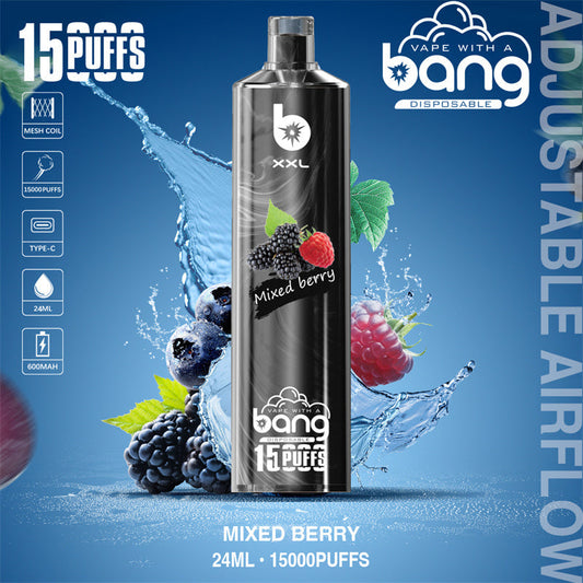 Bang SHISHA 15000 Puffs Disposable Vape – 600mAh Battery, 23ml Capacity, 20 Flavors