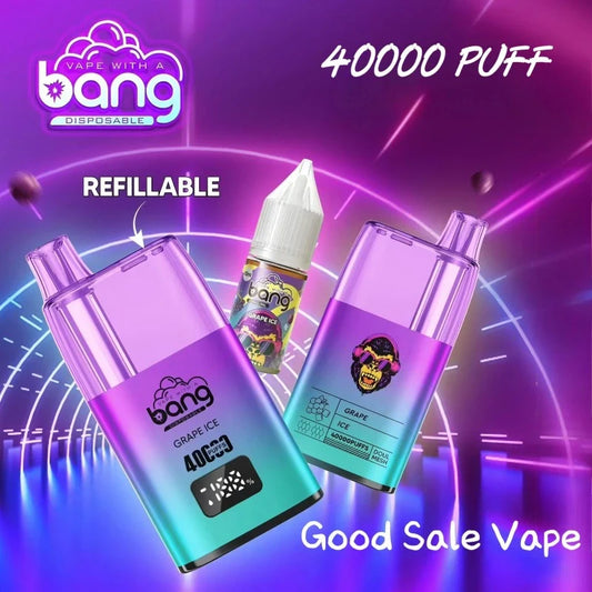 Bang With A Vape 40000 Smart Disposable Bulk Price Top Sale-650mAh, 20ml E-liquid, Multiple Nicotine 11 Flavors