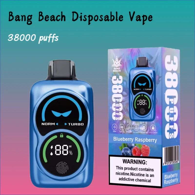 Bang Beach 38000 Diposable Vape Discount Price Good Sale Vape-850mAh Battery, 38ml E-liquid, Multiple Nicotine 12 Flavors