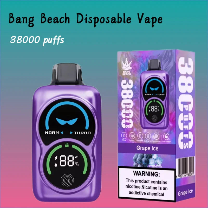 Bang Beach 38000 Diposable Vape Discount Price Good Sale Vape-850mAh Battery, 38ml E-liquid, Multiple Nicotine 12 Flavors