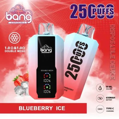 Bang 25000 Puffs LCD Screen Vape Dual Bang 25000 Puffs Vape 25K Disposable Vape Pen E Cigarette Prefilled 30ml 650mAh Disposable Vape 12 Flavors