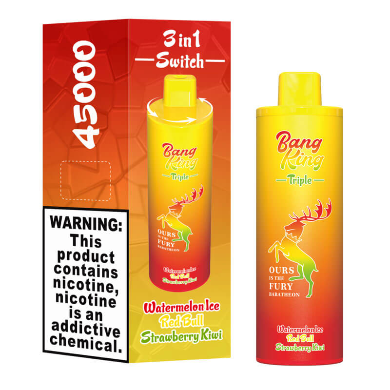 Bang King Triple 45000 Puffs Vape - 3*15ml E-liquid, 650mAh ,0%-5% Nicotine, 10 Flavors