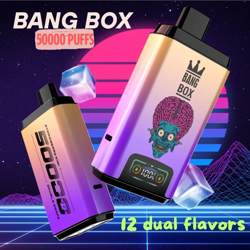 Bang Box 50k Double Flavors Vape Best Seller Wholesale Price-850mAh Battery, 45ml E-liquid, Multiple Nicotine 12 Flavors