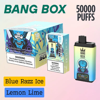 Bang Box 50k Double Flavors Vape Best Seller Wholesale Price-850mAh Battery, 45ml E-liquid, Multiple Nicotine 12 Flavors