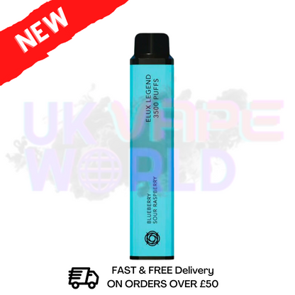 Elux Legend 3500 Puff Blue Sour Raspberry Bar