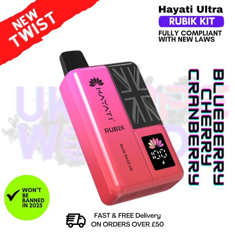 Blueberry Cherry Cranberry Hayati Rubik 7000 Puff 7K Bar