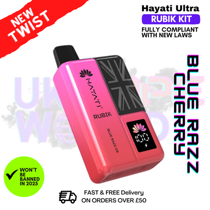 Blue Razz Cherry Hayati Rubik 7000 Puff 7K Bar