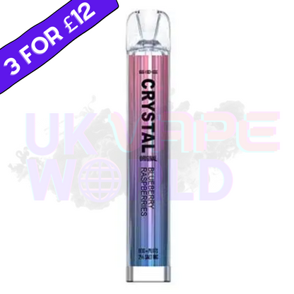 Blue Raspberries By Crystal Bar 600 Puffs Disposable