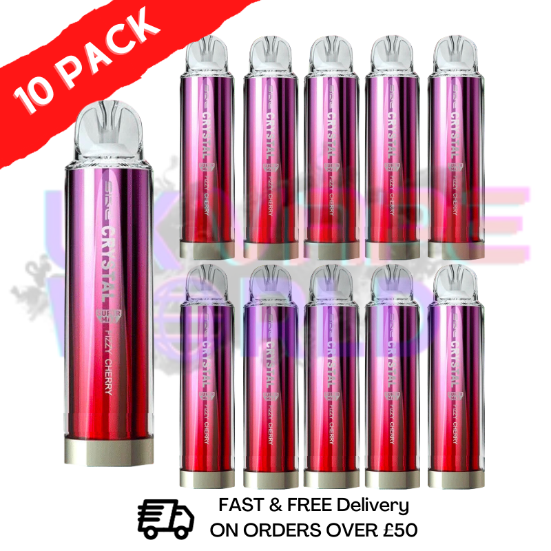 Box Of 10 - Fizzy Cherry Crystal SuperMax 4500 Puff Bar SKE