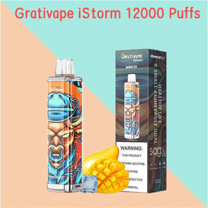 Grativape istorm 12000 Puffs Wholesale Vape Bulk Price-550mAh Battery, 20ml E-liquid, Multiple Nicotine 10 Flavors