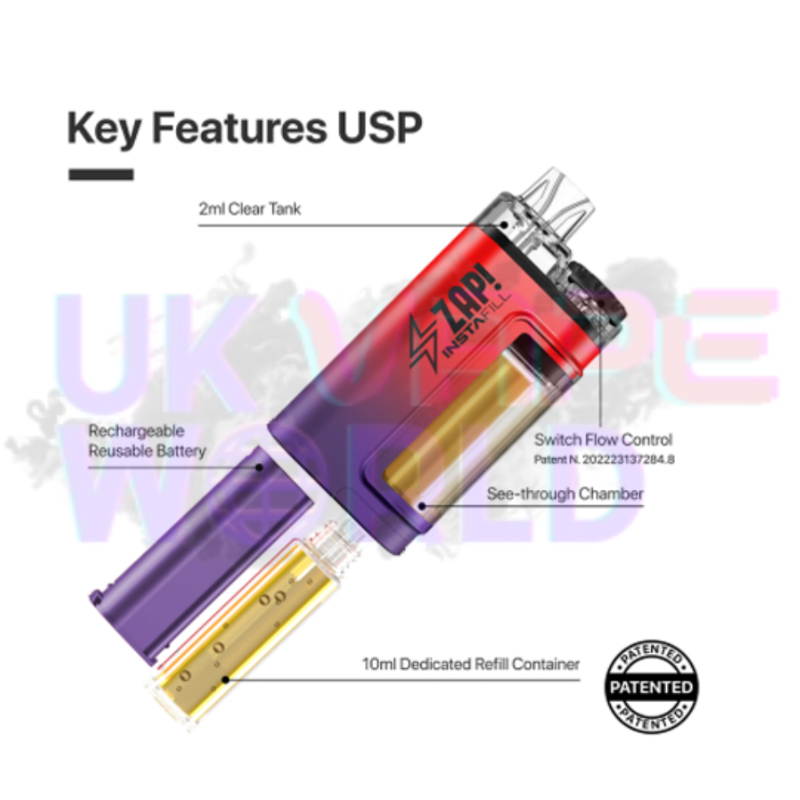 Zap Instafill Bar 3500 Puff Watermelon Burst