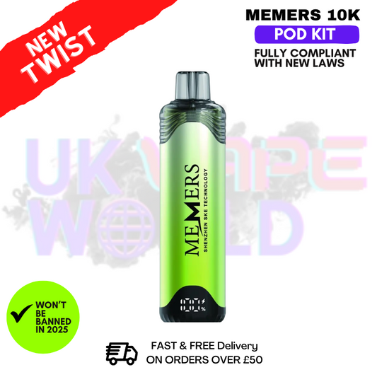 Kiwi Passion Fruit Guava Memers 10K Puff Pod Kit