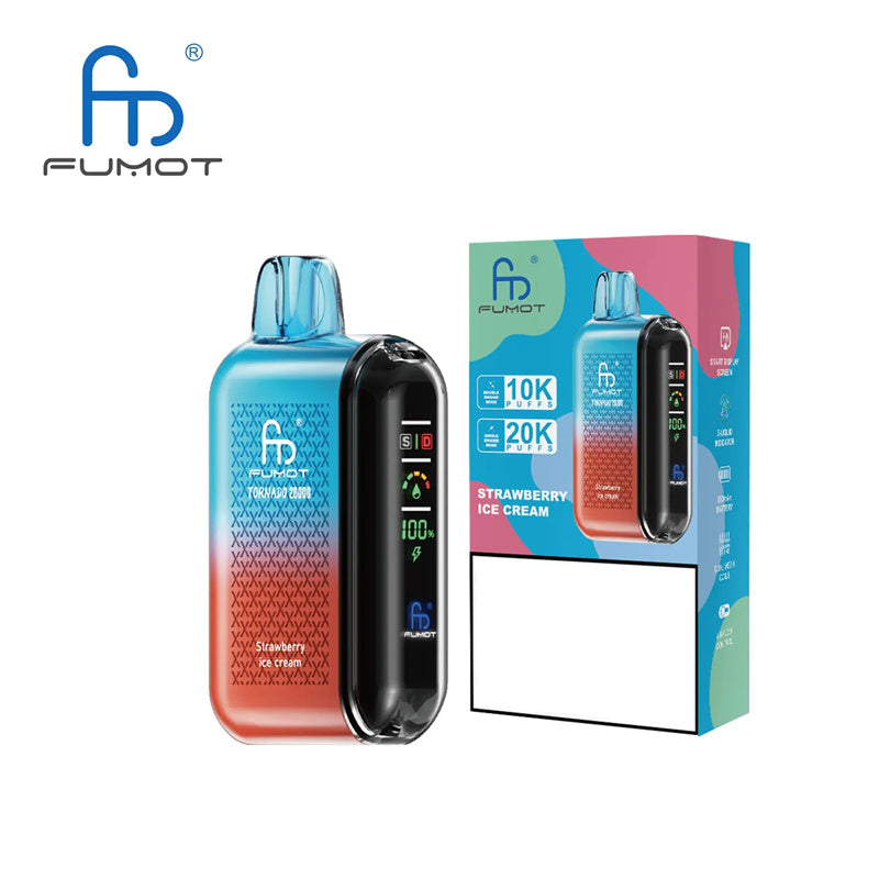 RandM Crystal 12000 Puffs - 20mL, 5% Nic Salt, 36 Flavors, LED Display