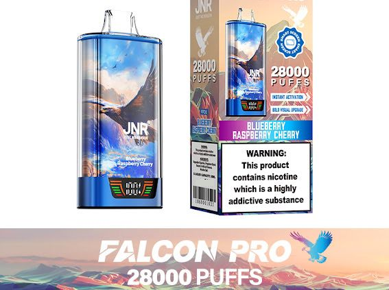 JNR Falcon Pro 28k Puffs Disposable Vape (Box of 10)950mAh 30ml  20 Flavors