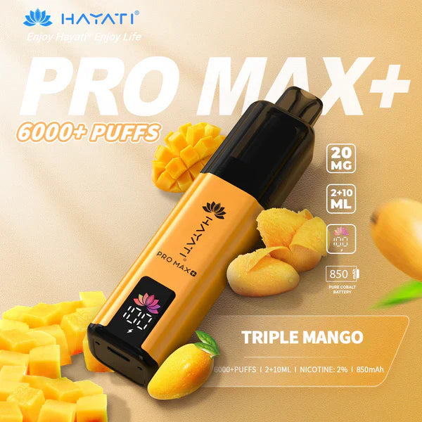 Hayati Pro Max+ 6000 Puffs Disposable Vape