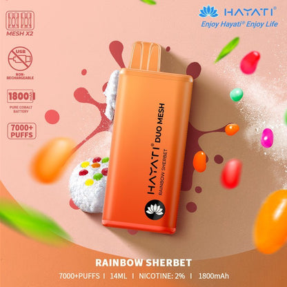 Hayati Duo Mesh 7000 Puffs Disposable Vape Box Of 10