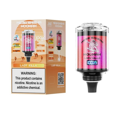 JNR Mega Shisha Hookah 100K Disposable Vape 60ml 2% (Box of 4) 12 Flavors