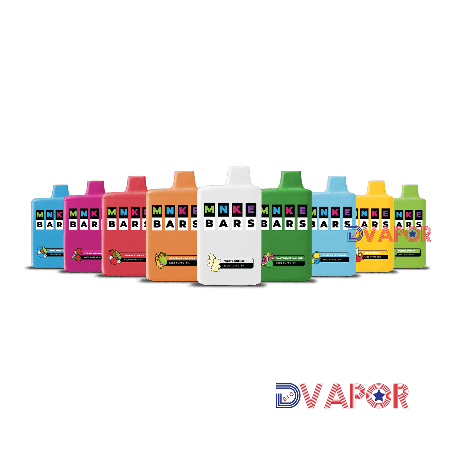 CLEARANCE (Non-Refundable) MNKE Bar 16ml 6500 Puff 5% Rechargeable Disposable Vape
