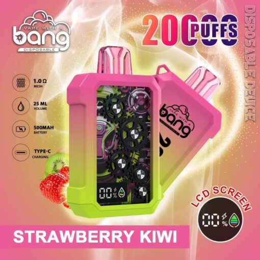 Bang King Double Crystal 20000 Puffs Vape 20K Disposable Vape Pen E Cigarette Prefilled-500mAh Battery, 25ml E-liquid, Multiple Nicotine 12 Flavors