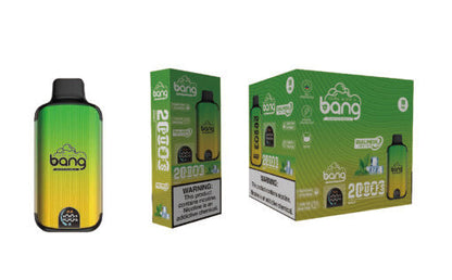 Bang 20000 Puffs LED Display Disposable Vape Bang King Double Crystal 20000 Puffs Vape 20K Disposable Vape Pen E Cigarette Prefilled-650mAh Battery, 25ml E-liquid, Multiple Nicotine 12 Flavors