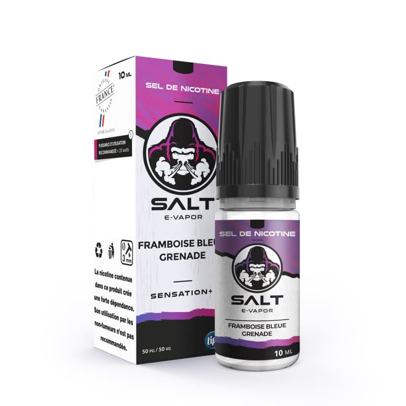SALT E-VAPOR Framboise Bleue Grenade - Sel de nicotine 10ml
