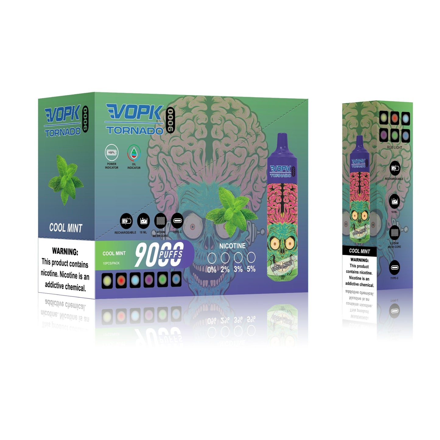 VOPK Tornado 9000 | 9k Puffs Rechargeable Vape | Multiple Flavors